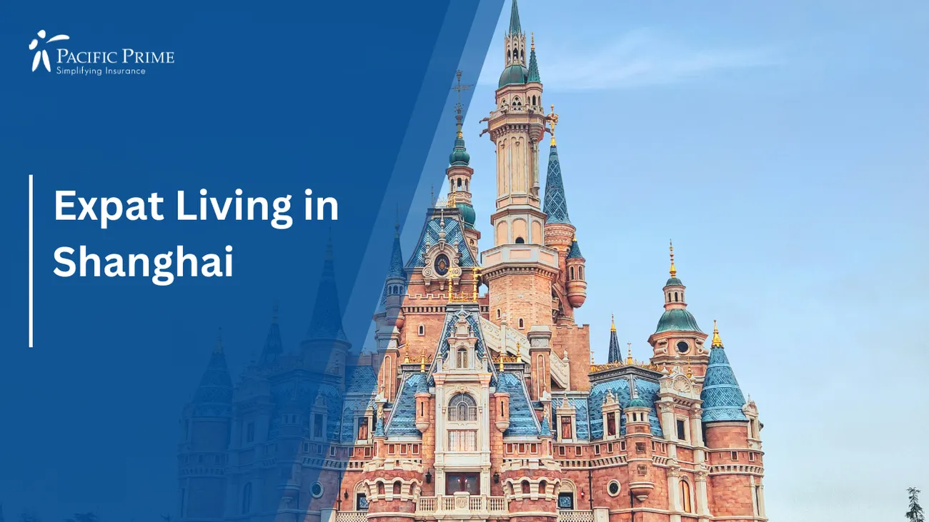Image of Shanghai Disney Resort In China with text overlay of "Expat Living in Shanghai"