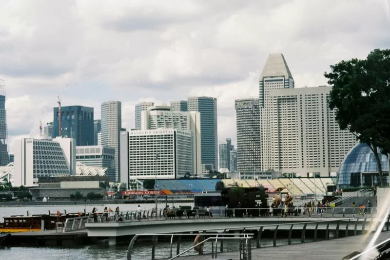 Singapore Skyline With River