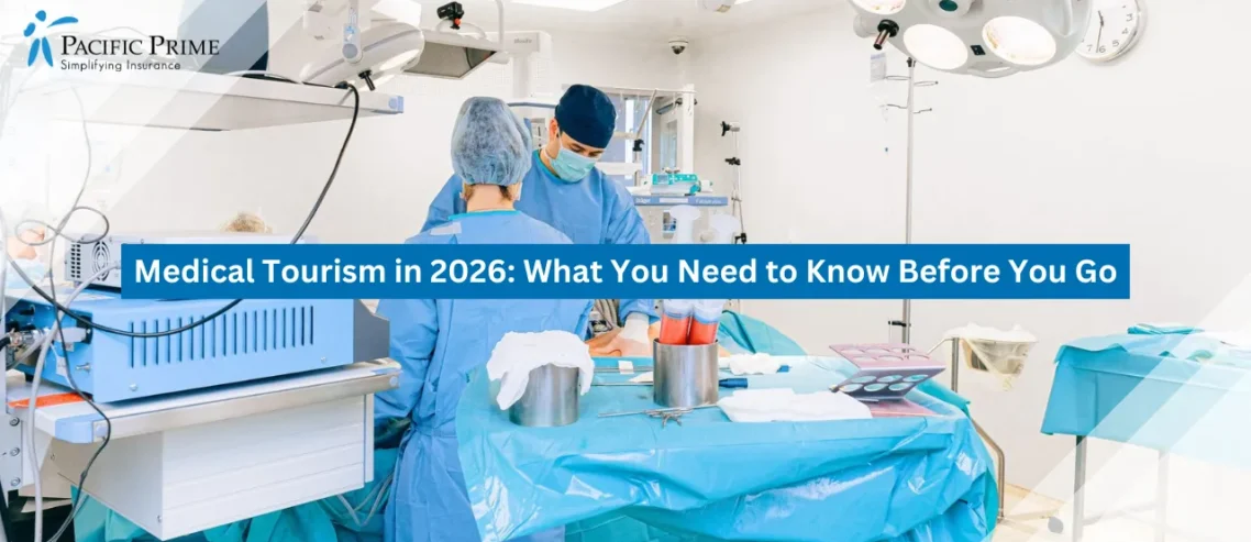 Image of Skilled Surgical Team Performing A Procedure In A Modern Operating Room with text overlay of "Medical Tourism in 2026: What You Need to Know Before You Go"