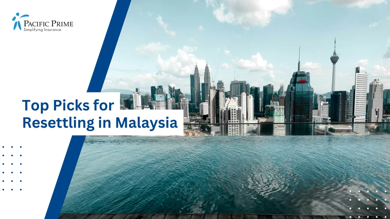 Image of Sky Pool At Regalia Suites With A Stunning View Of Kuala Lumpur Skyline with text overlay of "Top Picks for Resettling in Malaysia"