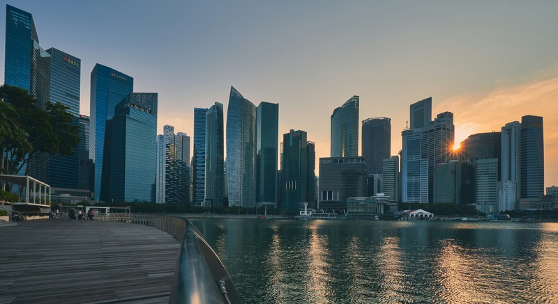 Skyscrapers Around Marina Bay, Singapore