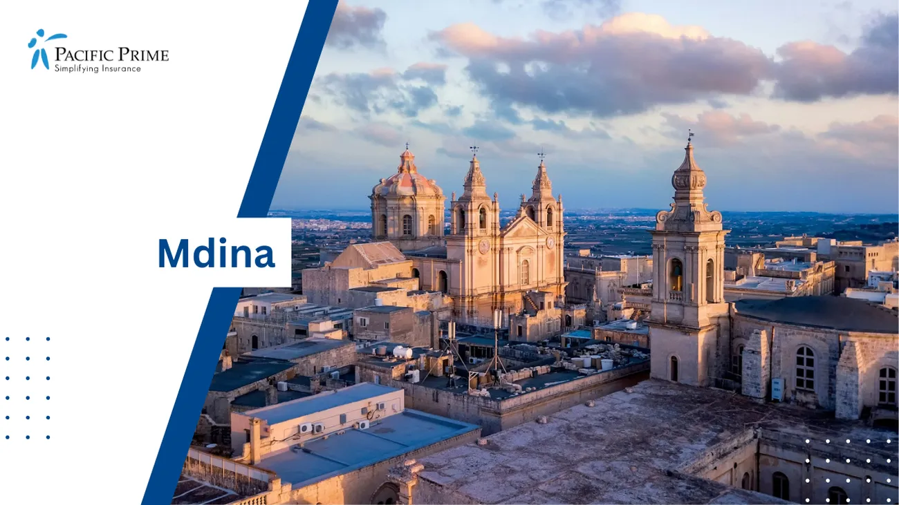 Image of St. Paul Cathedral In Mdina Exudes Timeless Medieval Charm with text overlay of "Mdina"