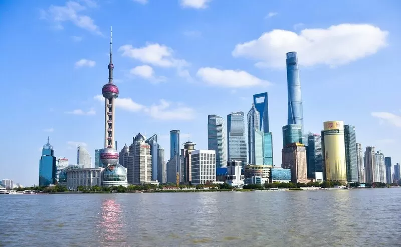 Sunny Day, Pudong Skyline, Shanghai, China