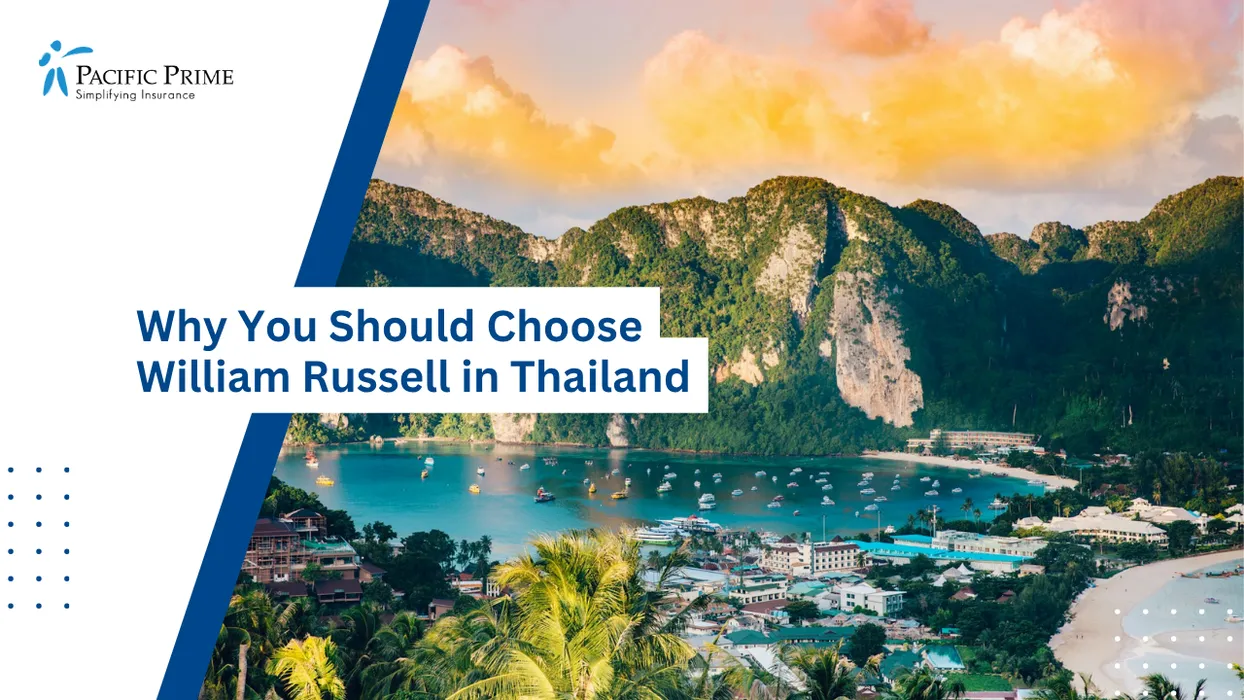 Image of Sunrise View From Phi Phi Islands Lookout With Panoramic Sea And Rugged Cliffs with text overlay of "Why You Should Choose William Russell in Thailand"