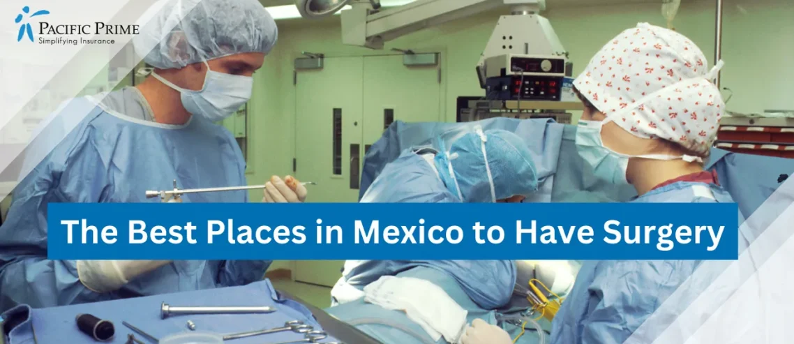 Image of Surgeons And Nurse Performing Thoracoscopy With Endoscope with text overlay of "The Best Places in Mexico to Have Surgery"