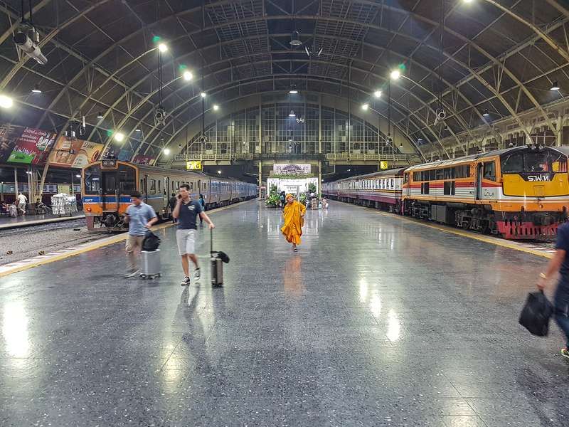 Thai Commuters At Train Station