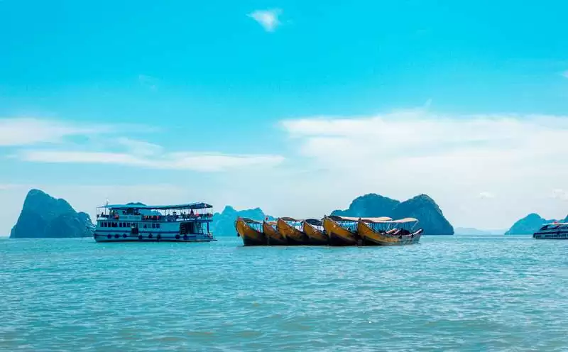 Thai Seascape: Boat, Blue Sky