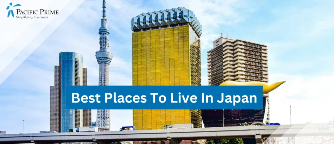 Image of Tokyo Skyline Featuring An Array Of Tall, Modern Buildings with text overlay of "Best Places To Live In Japan"