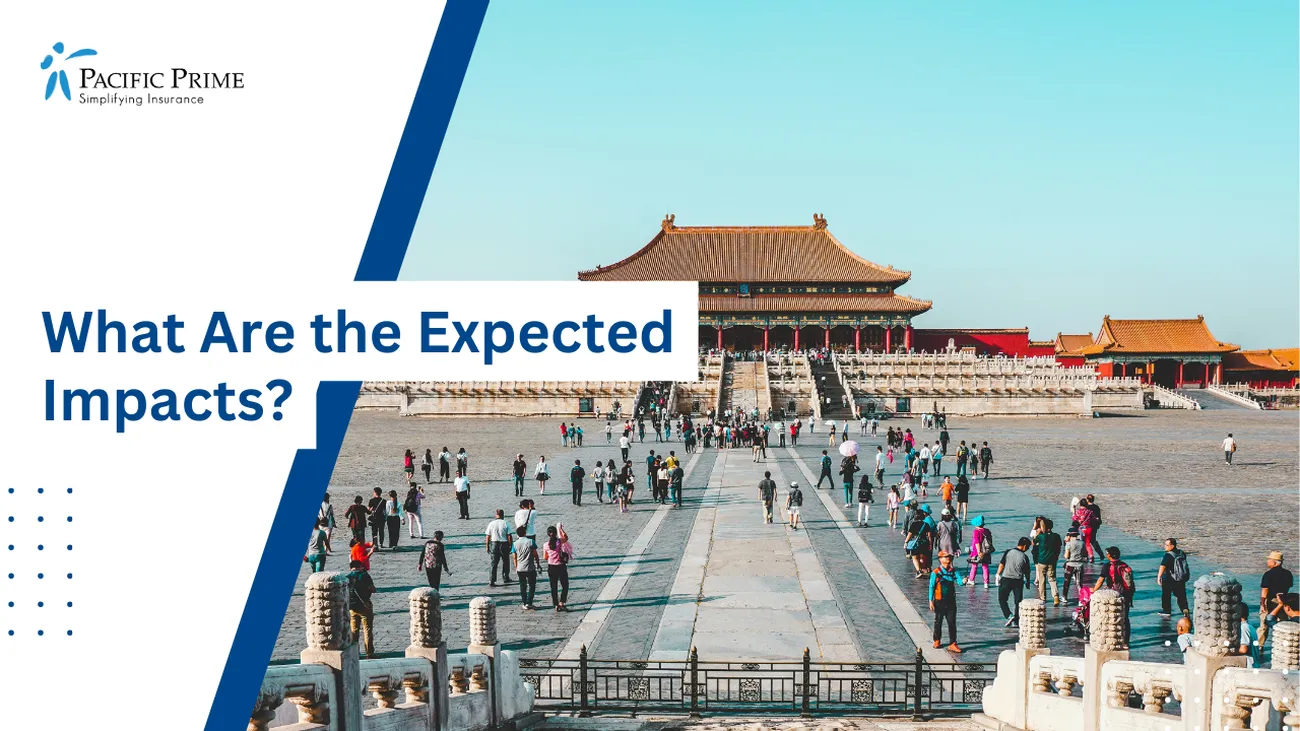 Image of Tourists Visiting The Forbidden City In Beijing, China with text overlay of "What Are the Expected Impacts?"