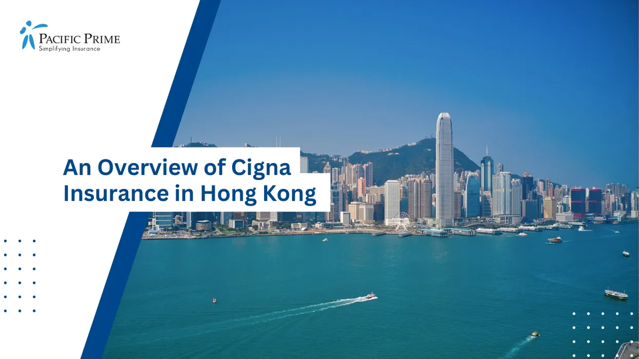 Image of Tsim Sha Tsui Waterfront With Concrete Towers Near Hong Kong Museum Of Art with text overlay of "An Overview of Cigna Insurance in Hong Kong"