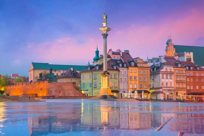 Twilight In Warsaw's Old Town