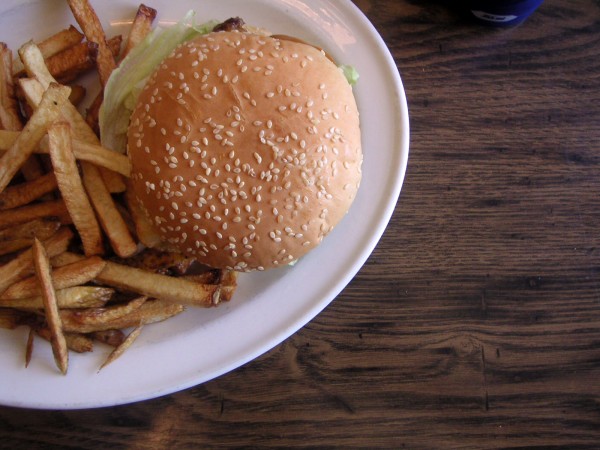 burger and fries