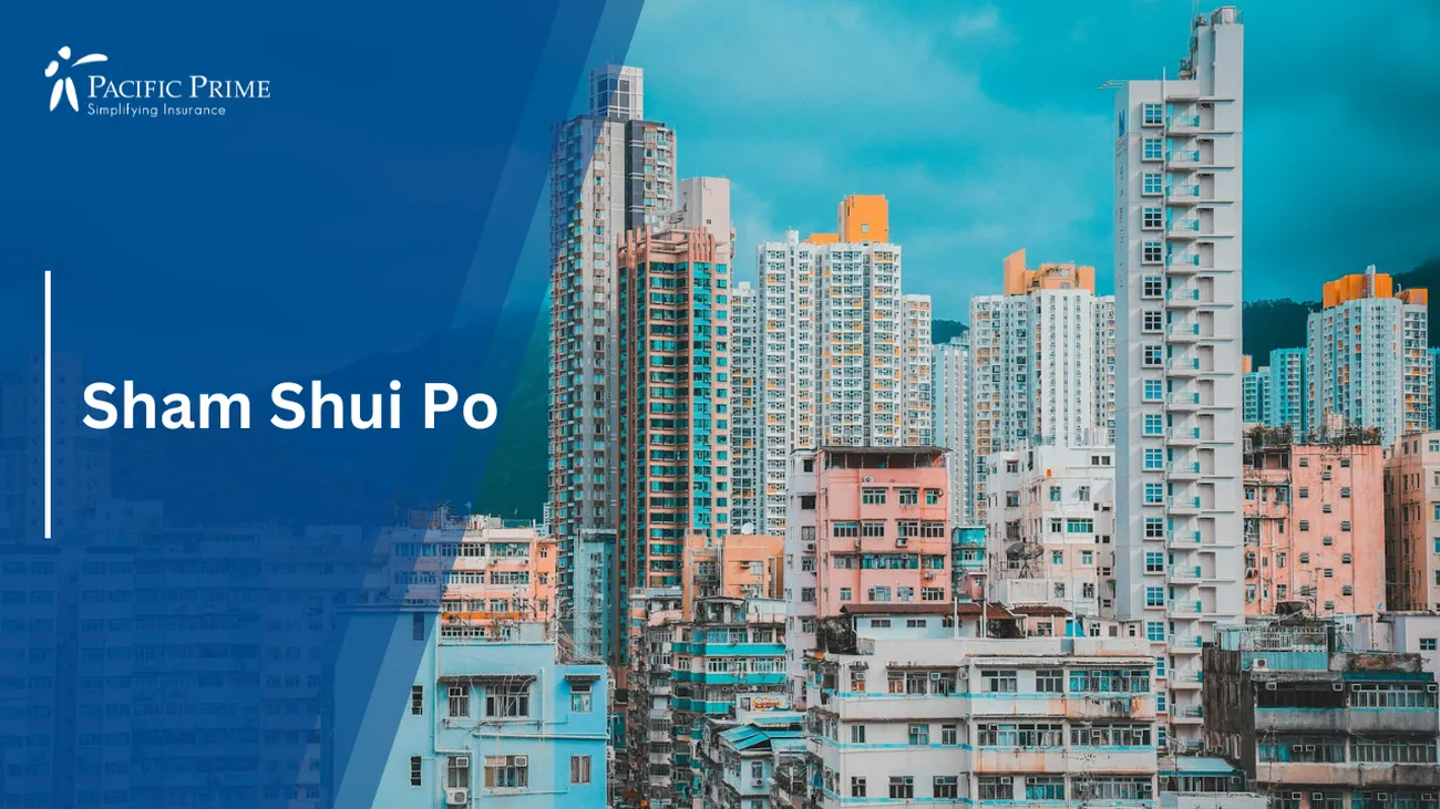 Image of Urban Buildings In Sham Shui Po, Hong Kong During Daytime with text overlay of "Sham Shui Po"