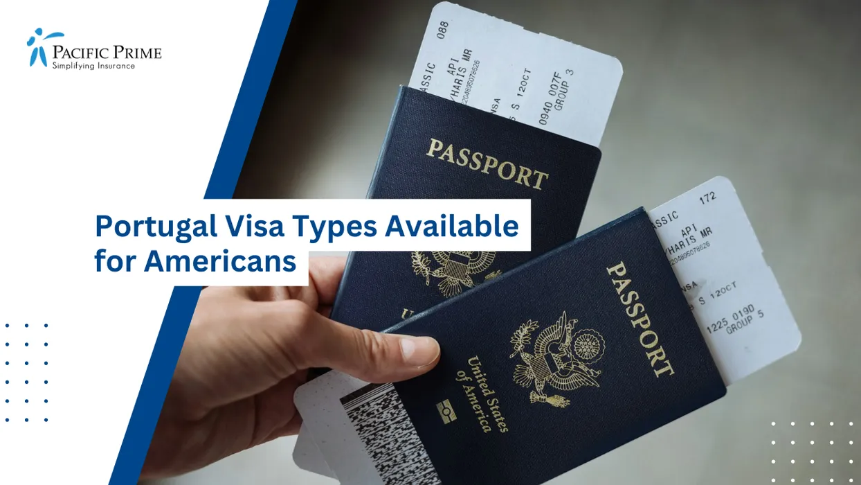 Image of U.S. Passports Held With Boarding Passes Ready For International Travel with text overlay of "Portugal Visa Types Available for Americans"