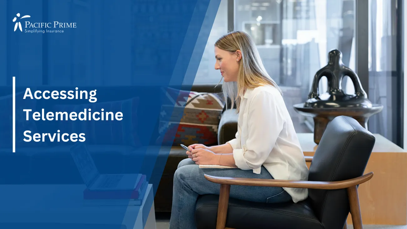 Image of a Virtual Doctor Consultation with text overlay of "Accessing Telemedicine Services"