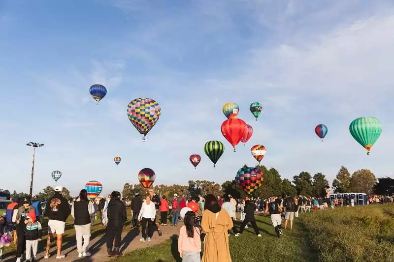 Waikato Balloon Festival Over Hamilton Lake