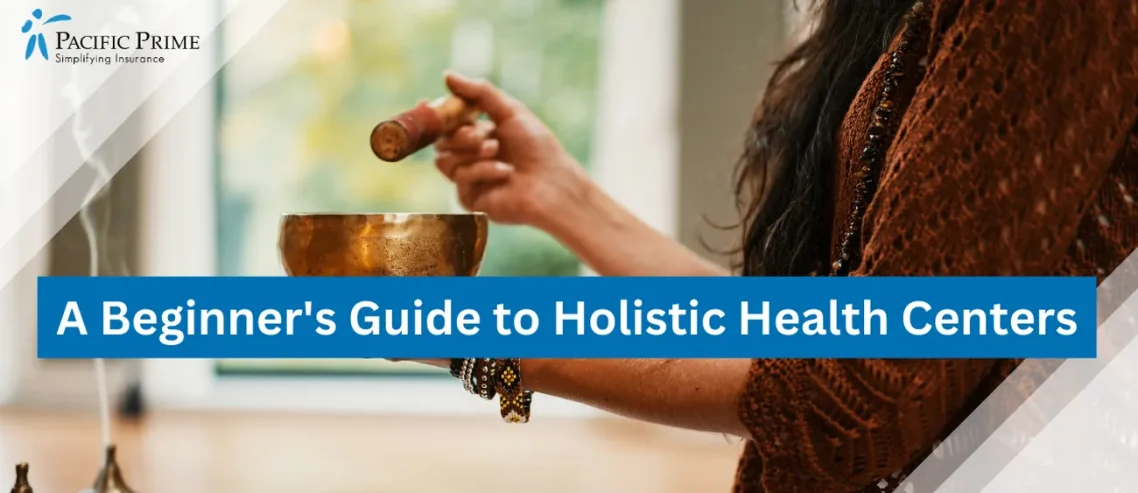 Image of a Woman In Brown Sweater Holding A Ceramic Cup For Holistic Health with text overlay of "A Beginner's Guide to Holistic Health Centers"