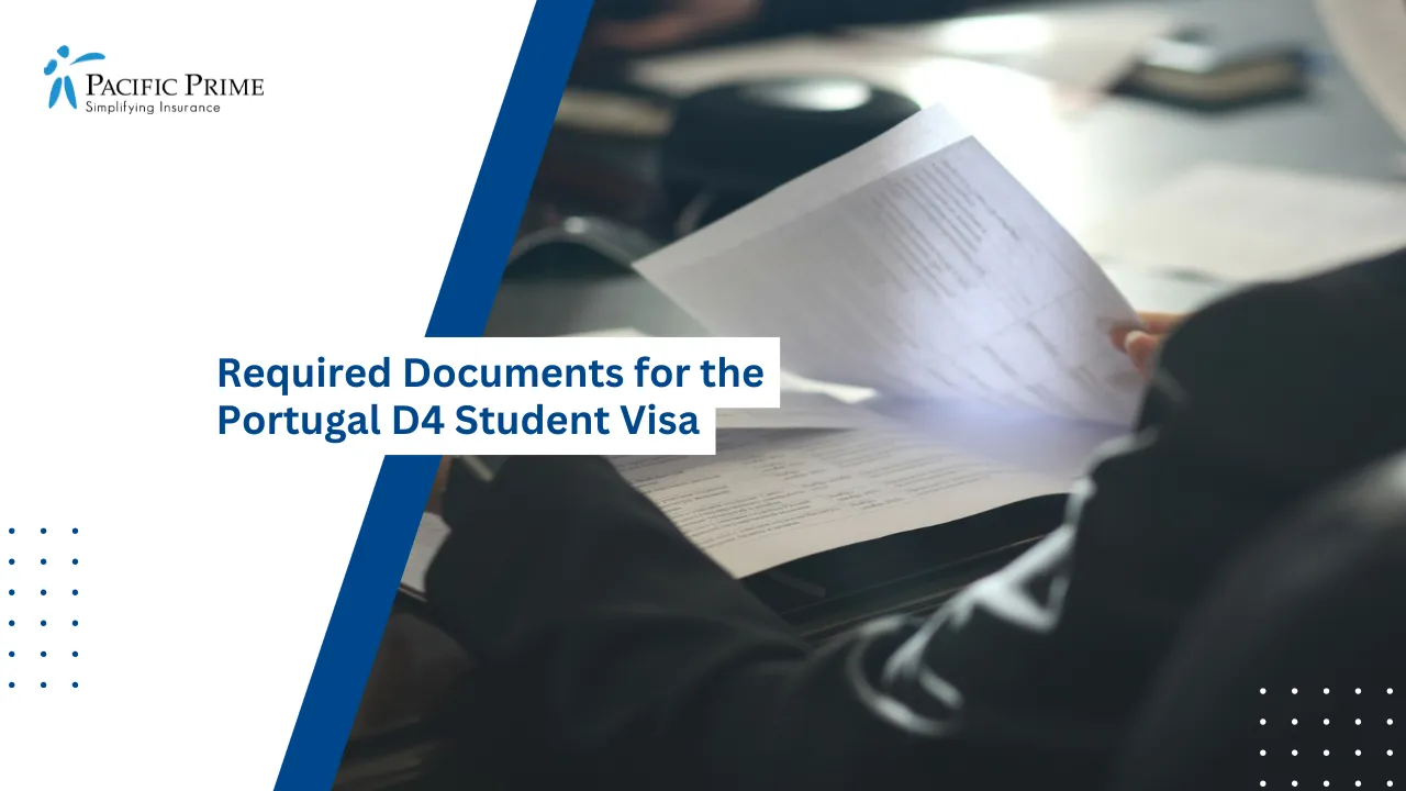 Image of Woman Seated At A Table Reading A Document Indoors with text overlay of "Required Documents for the Portugal D4 Student Visa"