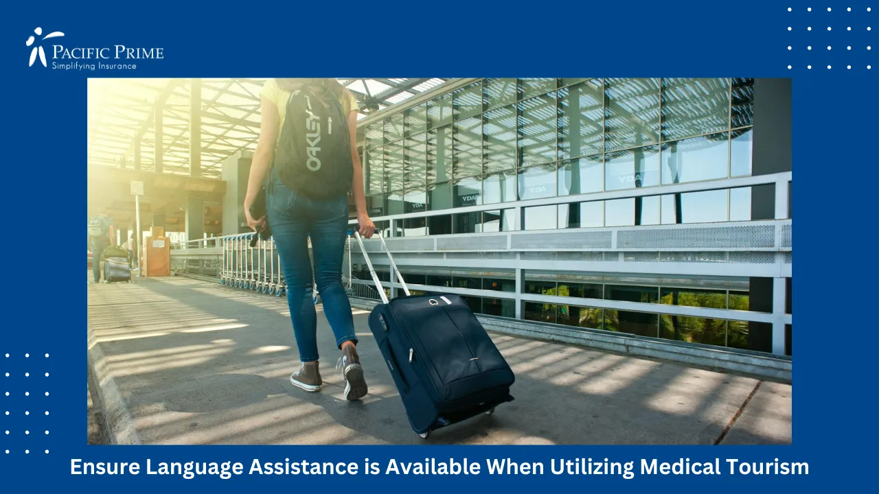Image of Woman Walking With Suitcase Outside Airport Terminal with text overlay of "Medical Tourism: What You Need to Know Before You Go"